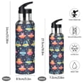 thumbnail image 2 of Yayeee 20oz Insulated Water Bottle Double Wall Stainless Steel with Flip Straw Lid, Cartoon Space Cat, 2 of 7