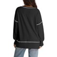 thumbnail image 3 of Sudadera RUBZOOF para mujer, casual, cuello redondo, color negro S, 3 of 5