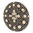 thumbnail image 3 of Designart 'Black and White Geometric Pattern II' Mid-Century Modern Wood Wall Clock, 3 of 5