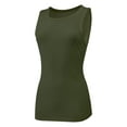 thumbnail image 5 of Women's Ribbed Sleeveless Crew Neck Summer Top Casual Basic Strap Tank Top, 5 of 5