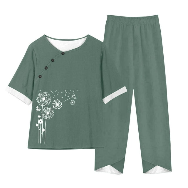 Conjunto Corto para las Mujeres Casual Deportivo Traje de Deporte Sudadera Y Pantalones de Dos Piezas