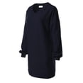 thumbnail image 3 of MixMatchy Women's Oversized V-Neck Tunic Sweatshirt with Side Pockets, 3 of 5