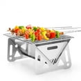 thumbnail image 6 of Folding Campfire Grill Charcoal Grills Bbq Barbecue Stove For Outdoor Camping, 6 of 9
