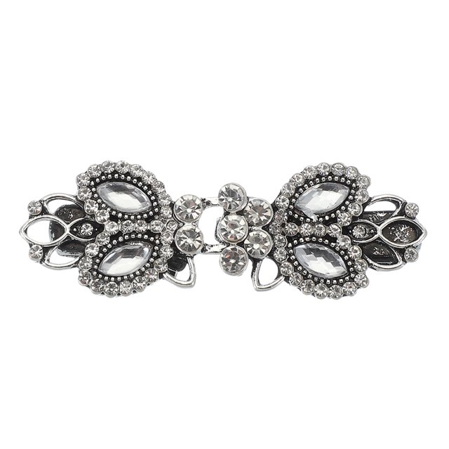 Clips para vestido Back Cinch, Clips retro para suéter, Clips para cárdigan para diferentes prendas de mujer (5.4x1.8x1.4cm, Gris Plateado)