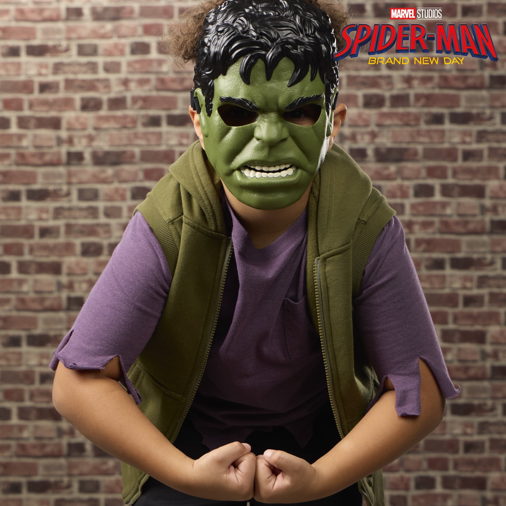 Hulk Marvel Spider-Man Black and Green Full-Face Mask for Children