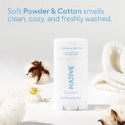 Native Deodorant, Aluminum Free, Powder & Cotton, for Women and Men, 2.65 oz