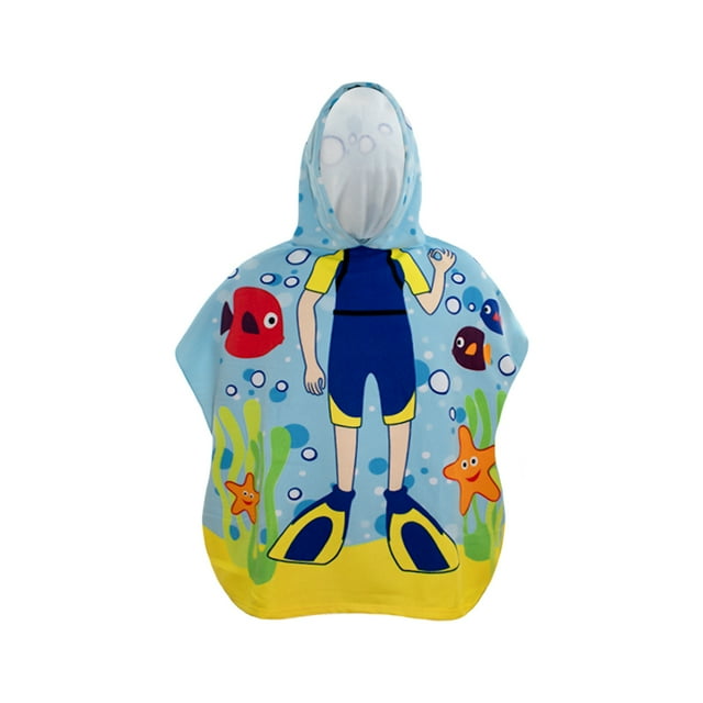 Toalla TIPO PONCHO US EXPEDITION PARA NIÑO DIBUJO DE buzo 133378