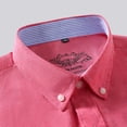 thumbnail image 7 of UVEASISHA Slim Fit Dress Shirts for Men Business Casual Office Shirt Cotton Long Sleeve Collared Shirts Solid Color Stylish Wedding Party Shirt Red 4XL, 7 of 7
