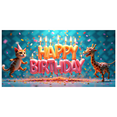 thumbnail image 7 of Colorful Cartoon Character Themed Happy Birthday Banner Backdrop Background Party Decoration for Birthday Parties Photography Props Family Gatherings and Kids Celebrations, 7 of 7