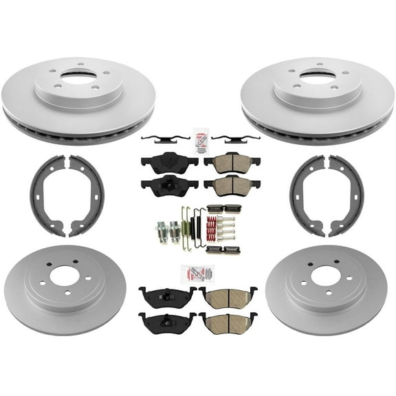 Improved Performance Disc Brake Rotors Brake Pads 8Pc For Ford Escape 2005-2009