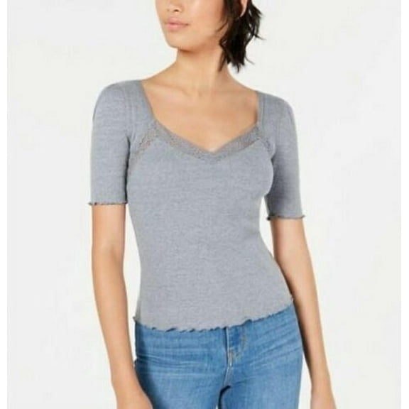 Free People Margaux Top Dark Grey XS