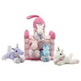 thumbnail image 2 of Unipak 12" Plush Castle - 5 Stuffed Animals in a Castle Carrying Case (Unicorns Pink Castle), 2 of 2