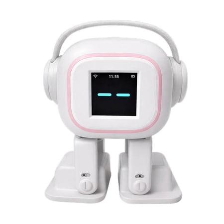 Interactive Robot Toy, Touch Sensing and Emotion, for Companion Play and Learning Setup and Daily Use, White