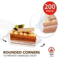 thumbnail image 4 of 200 Pieces Cake Slice Plastic Containers, 5 Inches Hinged Lid Cheese Cake Container, for Home, Bakery and Cafe, 4 of 5