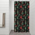 thumbnail image 2 of Dark Christmas Tree and Gift Pattern Shower Curtain 36"x72" ,Bathroom Decorative Shower Curtains Set with 12 Hooks,Modern Waterproof Washable Shower Curtain, 2 of 6