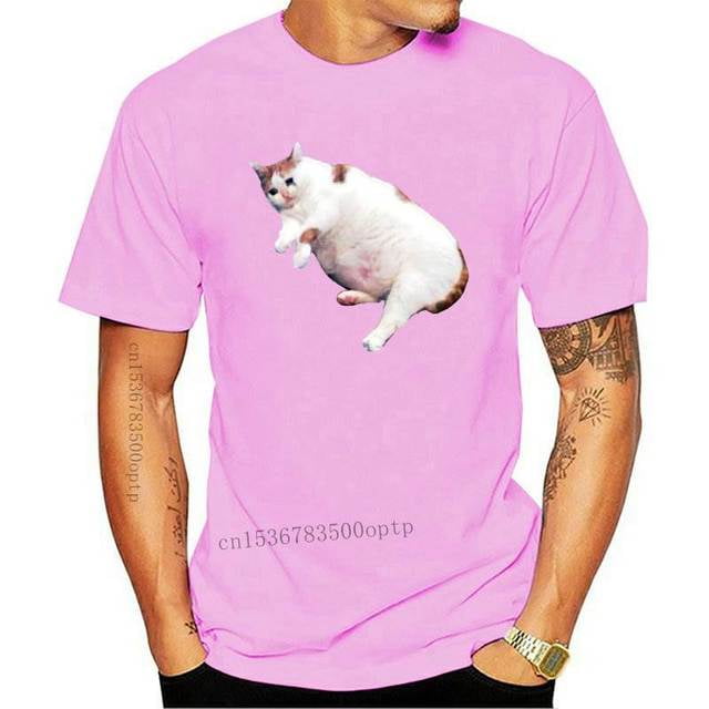 New Cat T Shirt Sad Fat Cat Overweight Funny Meme Xd Dank