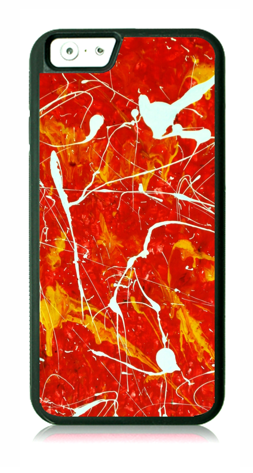 Abstract Orange Paint Splatter Print Design Black Rubber Case for the Apple iPhone  Plus 7+ iPhone Plus 8+ iphone 7p Accessories iphone 8p  Accessories