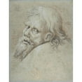 thumbnail image 3 of Hans Hoffmann 12x14 Black Modern Framed Museum Art Print Titled - Head of a Bearded Man (1579), 3 of 5