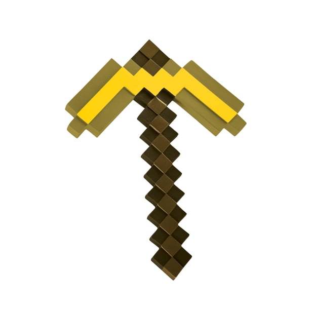 Accesorio de disfraz: disfraz Minecraft Gold Pickaxe para niños