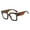 563_Brown, variant on 1PC Glasses Adults Unisex Summer Personality Square Retro Wide Leg Multicolor Sunglasses