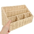 thumbnail image 5 of WRISTBIQUE Elegant Design Desk Storage Basket Handwoven Wicker Organizer Paper Rope Iron 1Pack, 5 of 7