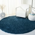 thumbnail image 2 of SAFAVIEH August Sophia Solid Shag Area Rug, Navy, 4' x 4' Round, 2 of 7