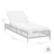 Armen Living Alegria Outdoor Aluminum Adjustable Chaise Lounge Chair in Gray
