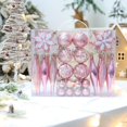 thumbnail image 2 of 40 piezas de bolas de Navidad con forma de copo de nieve rojo, dorado y rosa, para colgar en el árbol de Navidad, adornos para fiestas de bodas y Navidad, 2 of 5