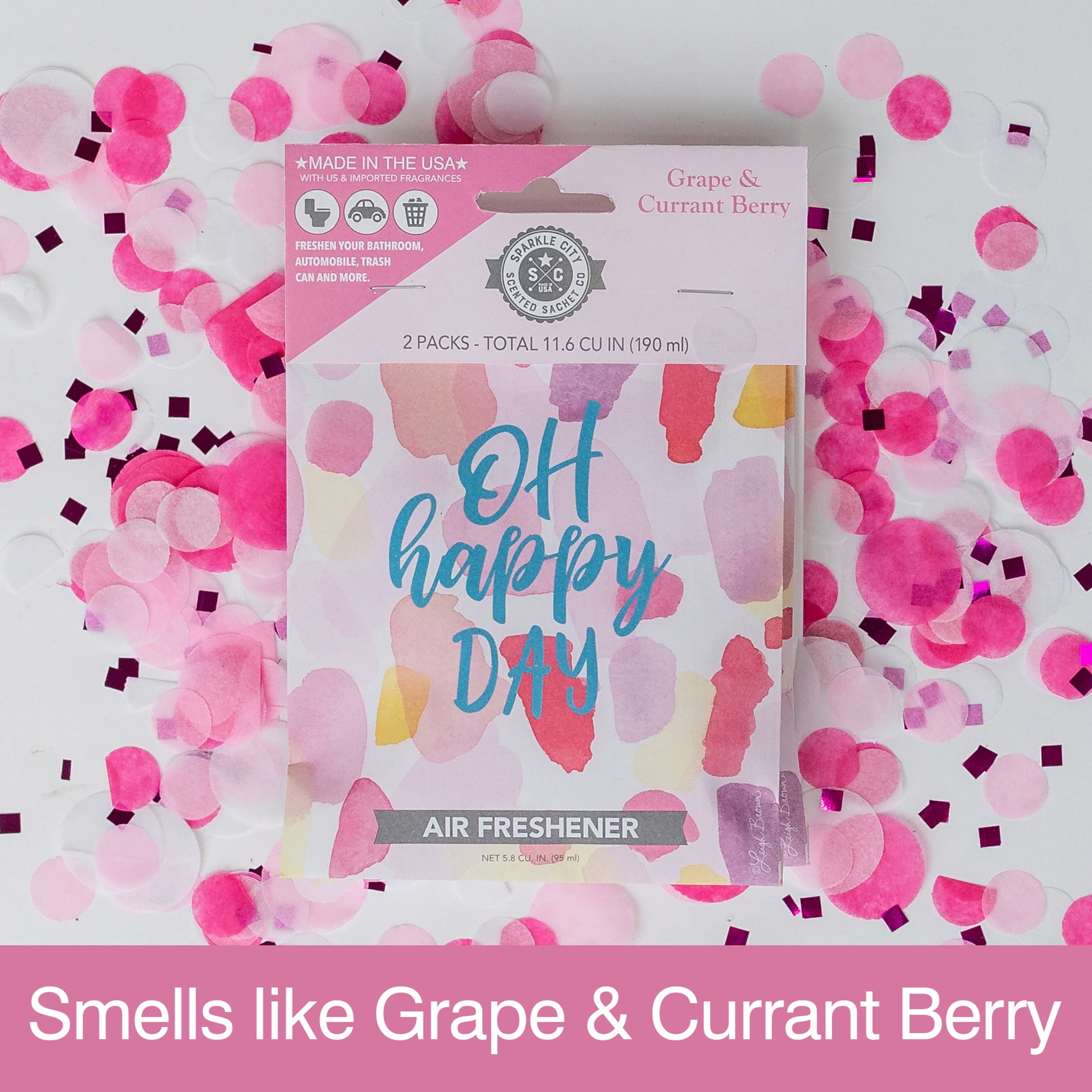 Sparkle City Scented Sachet 2 Pack, Oh Happy Day