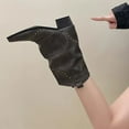 thumbnail image 6 of Miluxas Women Boots Fold Over Mid Calf Chunky Heel Knee High Pointed Toe Pull On Fold Over Boots Khaki 7.5(40), 6 of 9