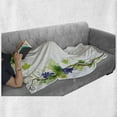 thumbnail image 6 of Vineyard Soft Flannel Fleece Throw Blanket, Swirled Leaves Freshness Fruit Garden Harvest Season Wine Growth Theme Print, Cozy Plush for Indoor and Outdoor Use, 50" x 60", Green, by Ambesonne, 6 of 6