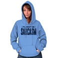 thumbnail image 3 of Fluent in Sarcasm Funny Attitude Unisex Plus Fleece Graphic Hoodie Brisco Brands 2X, 3 of 5