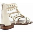 thumbnail image 5 of Sam Edelman Estella Sandshell Open Toe Studded Gladiator Thong Flat Sandals (Sandshell, 5.5), 5 of 6