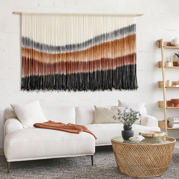 Macrame Wall Hanging Tie-Dye Tapestry Living Home Room Wall Decor 57" Wx 35" L