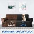 thumbnail image 4 of 1 Piece Couch Cover + 1 Piece Loveseat Cover (Black), 4 of 6