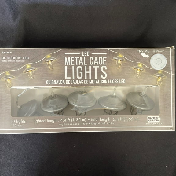 Metal Cage String LED Light 10 Lights