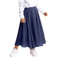 thumbnail image 3 of BRGZLK Girls High Waist A Line Long Skirt for Kids Casual Daily Wear Ruffle Hem Skirt with Pockets for Big Kids Tweens Outdoor Vacation Wear All Occasion Apparel, 3 of 7