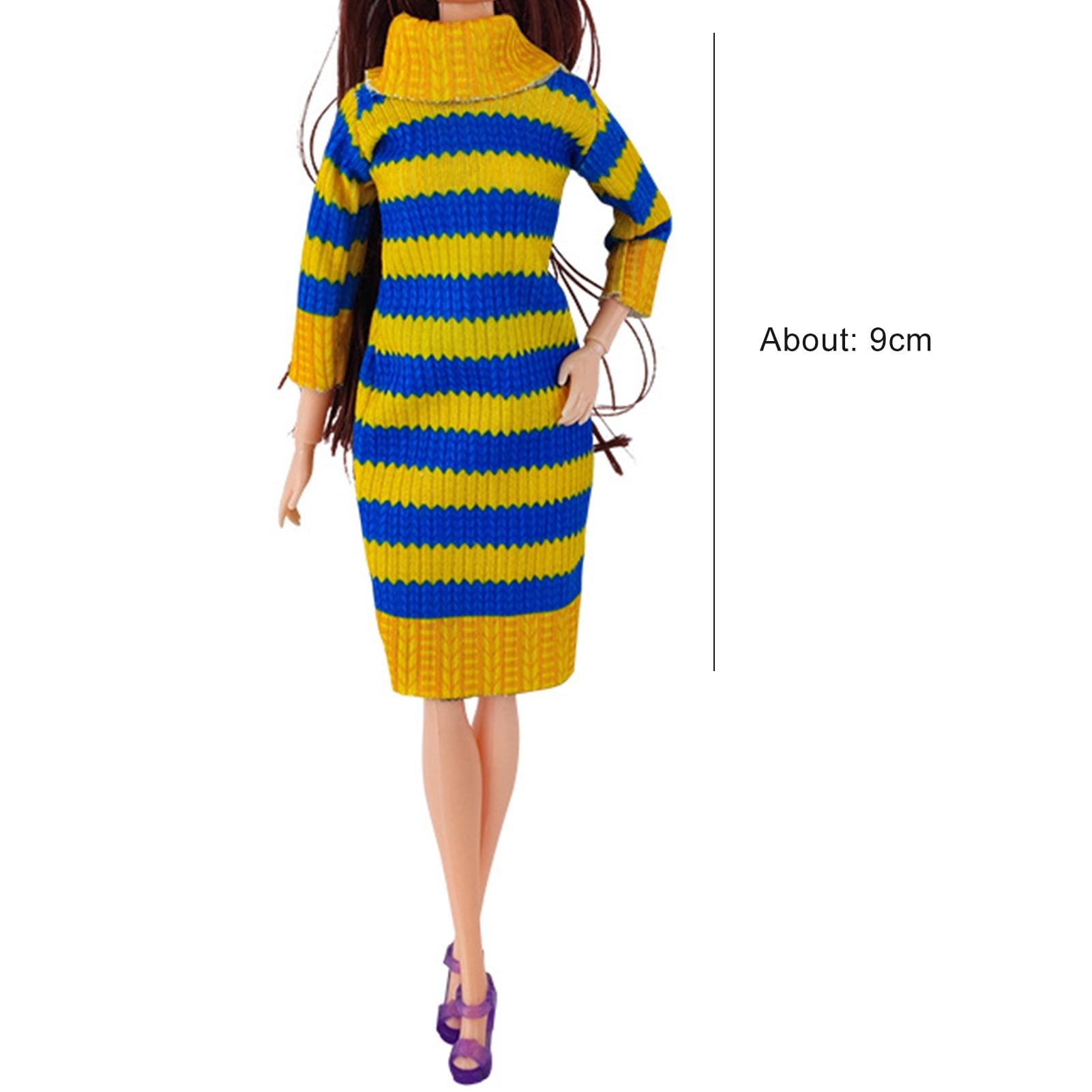 UDIYO Girl Doll Dress Mini Size Well-tailored Fabric Doll Long Sweater Dress  for Game - Walmart.com