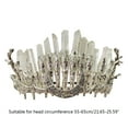 thumbnail image 5 of Necvior Quartz Crystal Crown for Head Accessory Handmade for Head Hoop Crescent Decorated Luxury Headpiece Gothic Baroque Headwe, 5 of 6