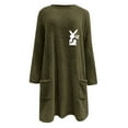 thumbnail image 2 of Baberdicy Sweatshirt for Women Womens Winter Coat Loose Wool Jacket Long Sleeved Jumper with Pockets Pullover Sweaters for Women Green, 2 of 5