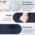 thumbnail image 4 of PUKNLY 6 PCS Chaise Lounge Chair Cushion Outdoor, 67*22*4 in Thickened Leisure Lounge Deck Chair Cushion, Waterproof & Fade-Proof Patio Pool Sun Lounger Pad with Straps, Bag, for Pool, Beach, Balcony, 4 of 7