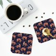 thumbnail image 4 of Pofeuu Leopard Print Print Coasters for Drinks, 4Pack PU Leather Coasters, Bar Drink Coasters for Tabletop Protection, Furniture from Damage-Square, 4 of 6