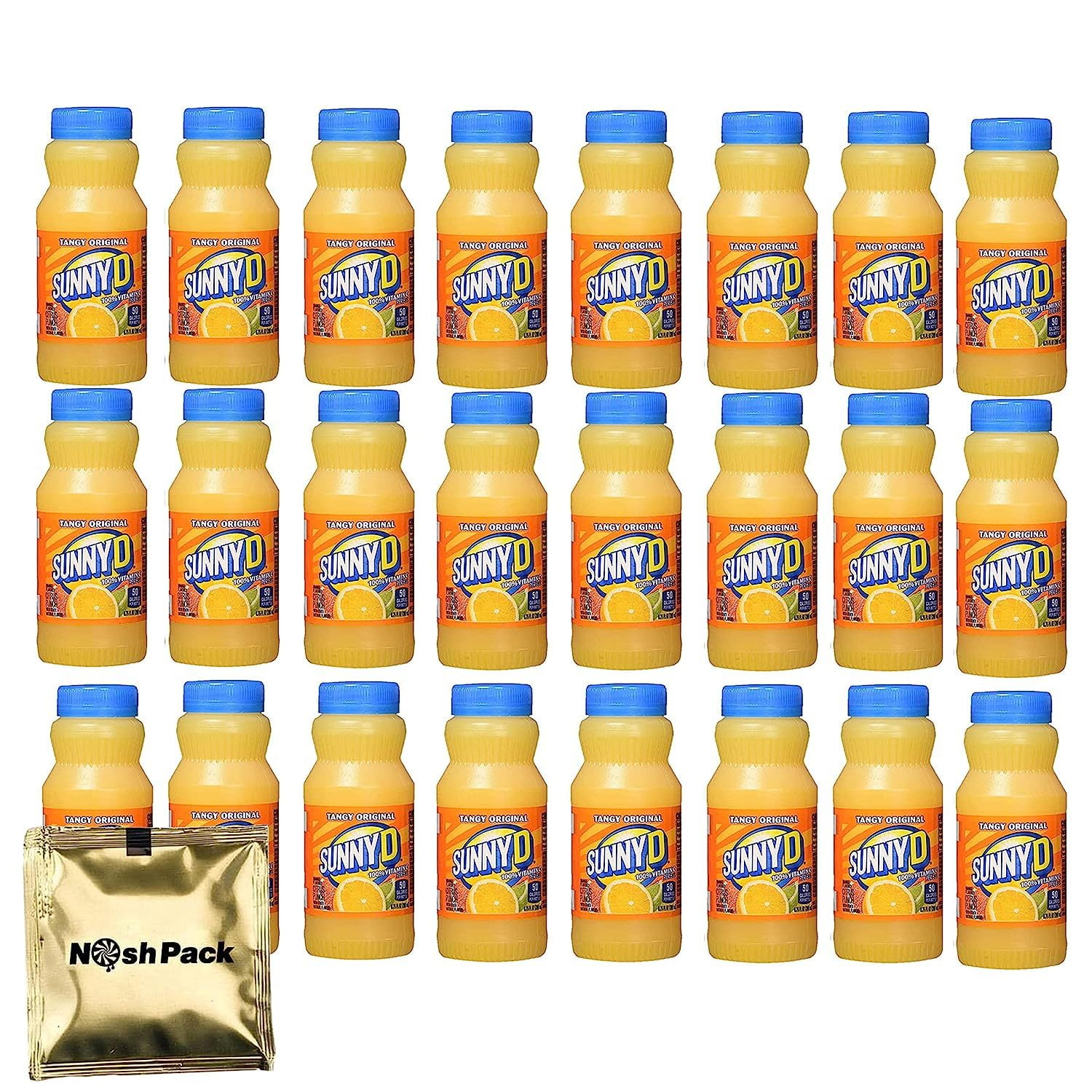 Sunny D Orange Juice Delight, Tangy Original Orange Flavored Citrus Punch Drink, 6.75 oz Fruit