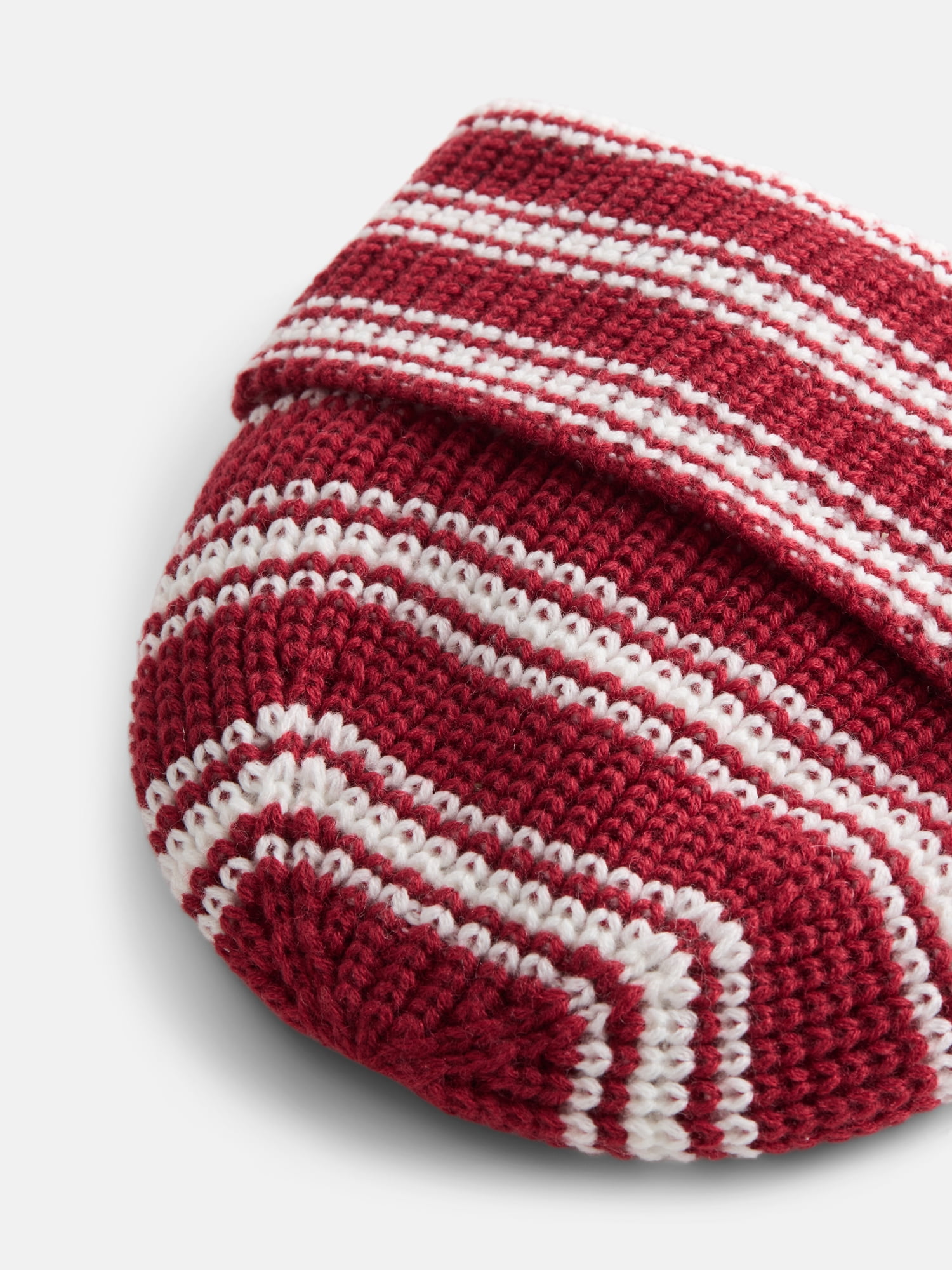 No Boundaries Women's Ribbed Knit Striped Beanie