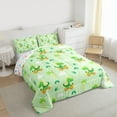thumbnail image 3 of Manfei Cartoon Green Dinosaur 2pcs Bedding Comforter Set for Preppy Children Kids,Jungle Wildlife Dino Twin Comforter Sets,Woodland Animal Breathable Bedding Set,Super Cozy Room Decor, 3 of 8
