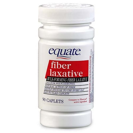 Equate Fiber Laxative Caplets, 90-Count