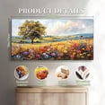 thumbnail image 2 of Tree Landscape Wall Art Print Country Wildflower Large Artwork Spring Colorful Scenery Painting for Living Room Bedroom Modern Rustic Farmhouse Decor - 29"x57", 2 of 7