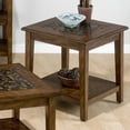 thumbnail image 1 of Jofran Table d'Appoint Baroque avec Incrustation de Mosaïque en Brun, 1 of 3