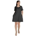 thumbnail image 4 of Inkmeso Swing Dress With Pockets Summer Cotton Tunic Tshirt Dress For Women, 4 of 7