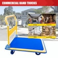 thumbnail image 5 of HPDAVV Foldable Platform Hand Truck - Foldable Dolly Cart 18" W x 28" L for Moving Easy Storage and 360 Degree Swivel Wheels 330lbs Capacity, Blue, 5 of 7